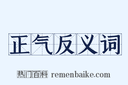 正气反义词是什么意思的图片
